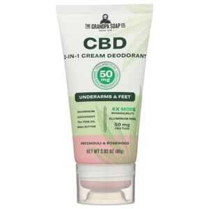 Discontinued NEW Grandpa Soap Co Cream Deodorant Patchouli & Rosewood, 2.82 oz